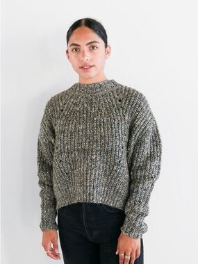 Line the Label Constance Chunky Knit Sweater Myriad Earth Tone Size Small